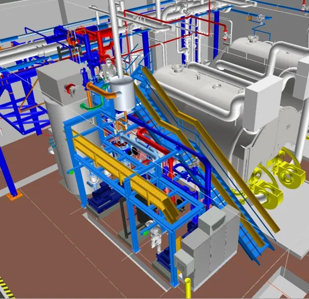 3D Modell der Verrohrung